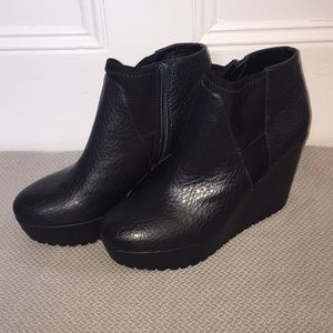 Vera Wang Navy Blue Wedge Bootie